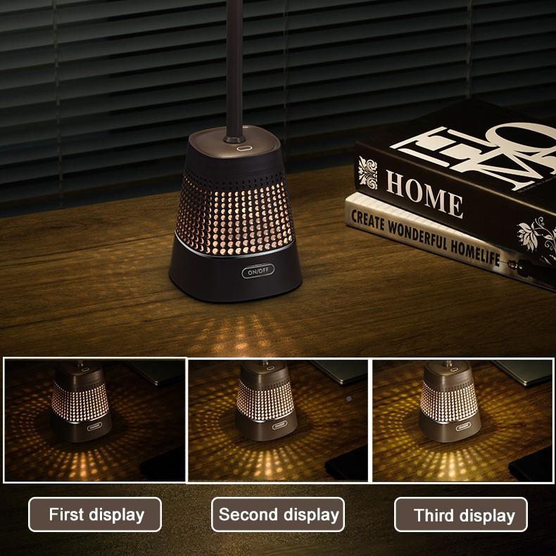 创意镂复古头台灯卧室可拆卸CUI移空动触摸调节三档床夜亮度灯