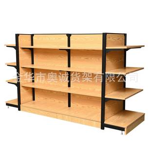 超市货架展利示架钢木便店架单面精货479日用品通用货品架现货