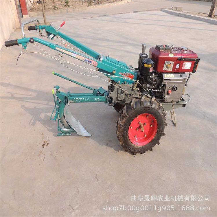 SH-12多种马力柴油手扶拖拉机农用玉米收获机自水稻动田施肥全播