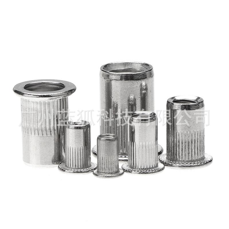 eBay热销23FS0107125cs盒装不锈钢平头铆螺母M3M1p0-沉头竖纹拉铆