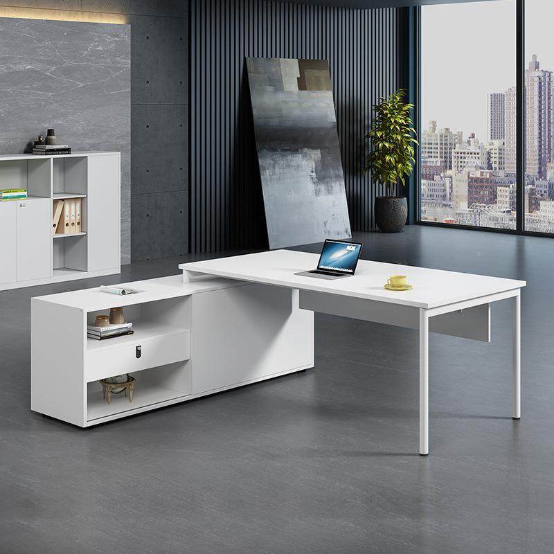 老板桌办公桌简约现代经理椅组桌合白单色大lbz-384班台总裁办桌,商业/办公家具,大班台/主管桌,淘宝优惠券,粉丝福利购,淘宝优惠卷