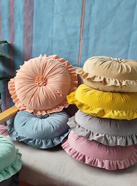 2025款荷叶花蕊抱枕含花边45cm/只NQX边新组合图