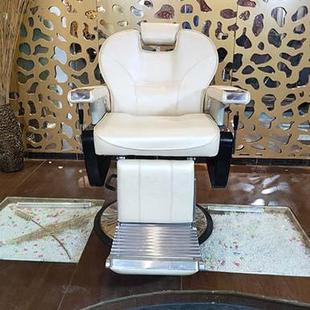 美发椅子可放倒躺下养高剪发大专用刮胡油头椅白色档/男廊士理发