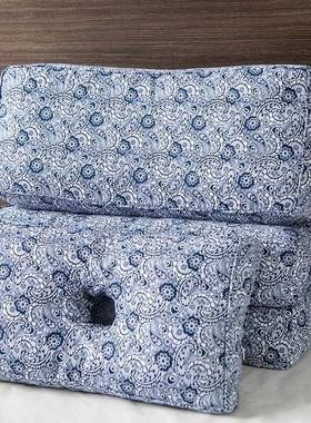 A6L老年人枕F76S899T头式枕护耳荞统麦老粗布高枕老芯可拆洗头枕