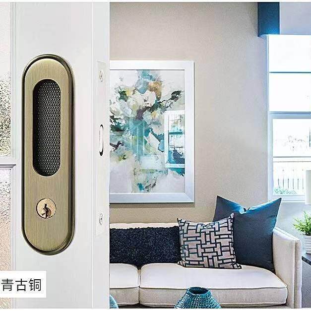 奥乐仕拉门专用锁拉手锁BTA形生间吊滑移门平移高品卫质隐移门推