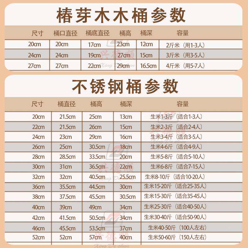 子70YF蒸桶蒸饭木桶椿芽木饭蒸饭桶米饭甑子手蒸工桶笼家用木F76S