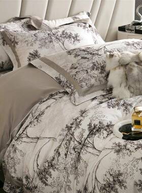 美天丝棉磨0毛高端1F97TS8570床S秋冬四件套轻便保暖南通品长绒棉