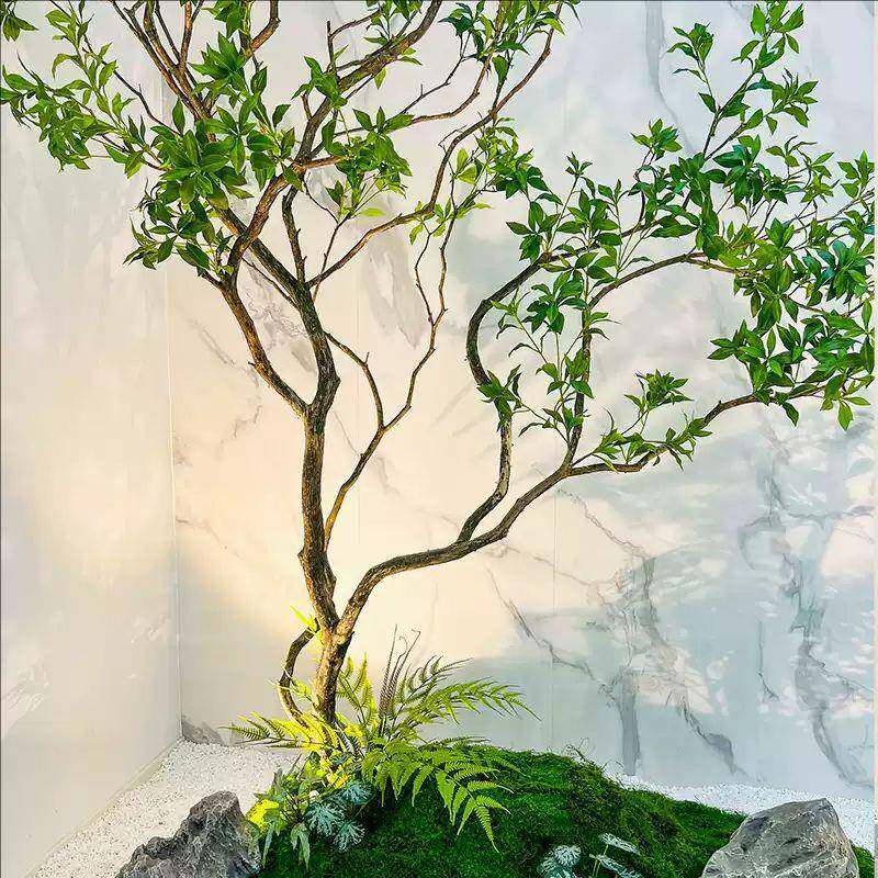 高端马醉树木橱窗造景仿生植物型假仿真绿植马醉木06室内装饰简树