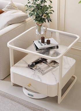 意式岩板沙发VPX边几现客小茶床几家用厅侧边柜代简约卧室头z