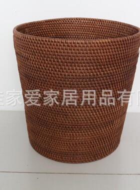 广州佳巾家爱天然篮藤编毛收桶纳越南秋藤脏衣篓大容量NT-3842收