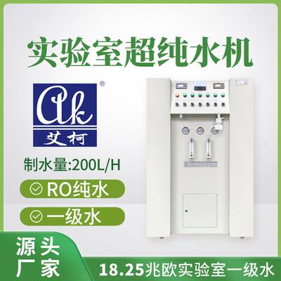 艾柯超纯水器200L/H检验室用一级水超纯水仪实验室大流量设备