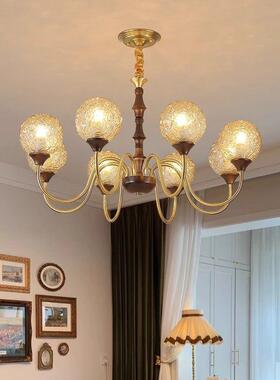 复古浪漫中古风大厅吊灯餐厅枝形主灯美式轻奢高级LED卧室灯法式