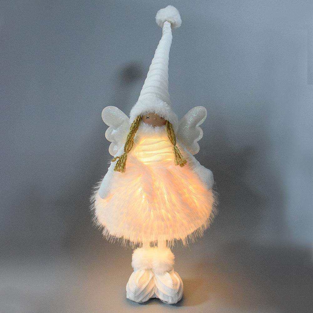 圣诞节白色天使布艺玩偶装饰品发光小天使女孩站姿圣诞桌面摆件,玩具/童车/益智/积木/模型,毛绒/玩偶/公仔/布艺类玩具,淘宝优惠券,粉丝福利购,淘宝优惠卷