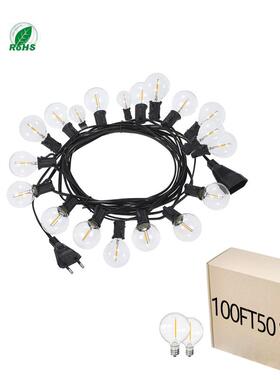 工厂直销G40欧规100FT50LED灯串高压串联室内外烂漫婚礼G40灯串