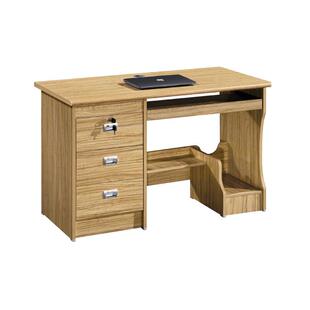 防火板职员办公桌单人抽屉家用写字台式书桌简约现代电脑桌椅组合