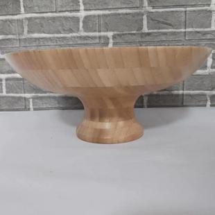 30厘米带底座高沙拉碗竹水果盘