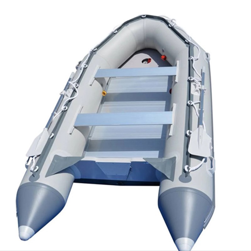 3.8米铝合金底板冲锋舟 机动艇橡皮艇 防汛皮划艇 皮筏子钓鱼船