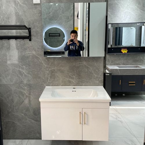 实木镜浴室柜组合吊柜卫生间洗手洗脸台盆挂墙式洗漱现代简约