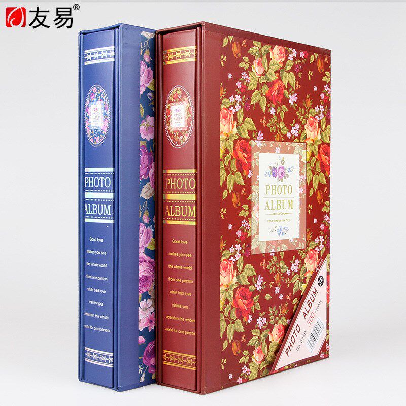 影集混装5寸相册260张7寸相册20张复古插页式盒装家庭相簿相册