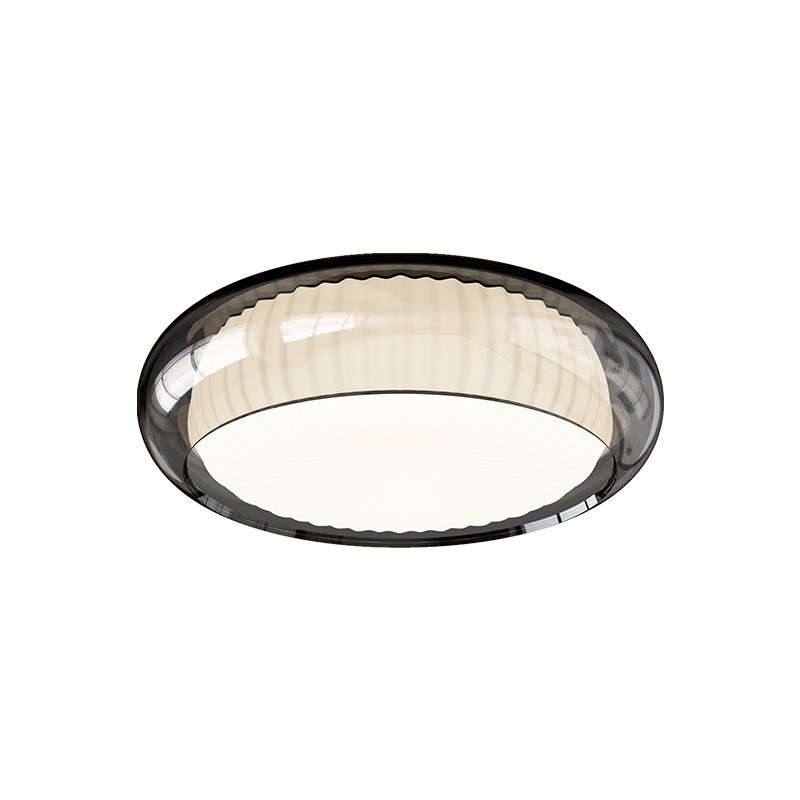 高级感玻璃玄关走廊灯意式极简设计师个性圆形过道灯入户吸顶灯具