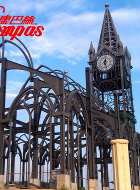 供应康巴丝报时塔钟建筑楼顶塔钟外墙建筑钟楼四面塔钟