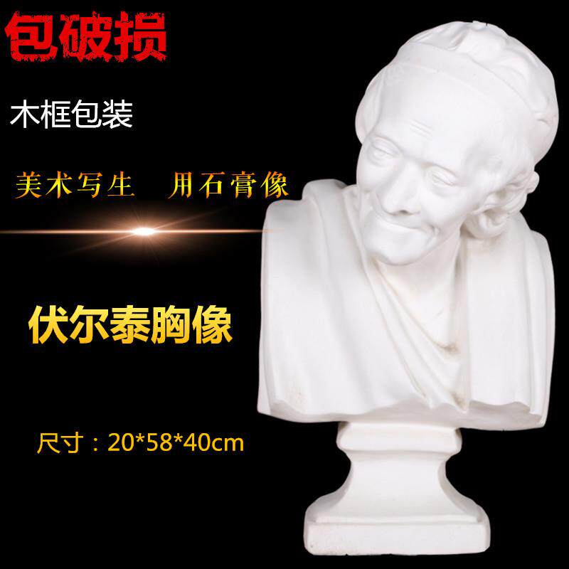 石膏头像伏尔泰胸像艺考素描石膏像静物写生教具美术用品直销