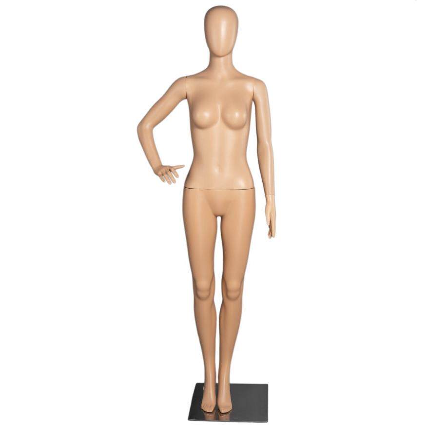 服装店全身女橱窗展示架肤色女模韩版抽象头鸡蛋头女模mannequin