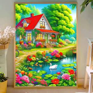 春日私语十字绣2024新款线绣客厅小幅卧室满绣小件简单自己绣手工