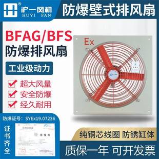防爆排风扇可带百叶 220V防爆排风扇0.12KW壁式 BFAG 300