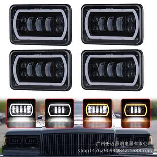 5寸方灯适用卡车方灯4x6LED大灯6x4方形带转向信号汽车方形大灯
