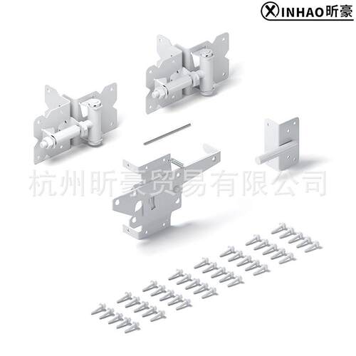 美式不锈钢白色合页篱笆门合页栅栏合页插销篱笆门铰链花园门套装