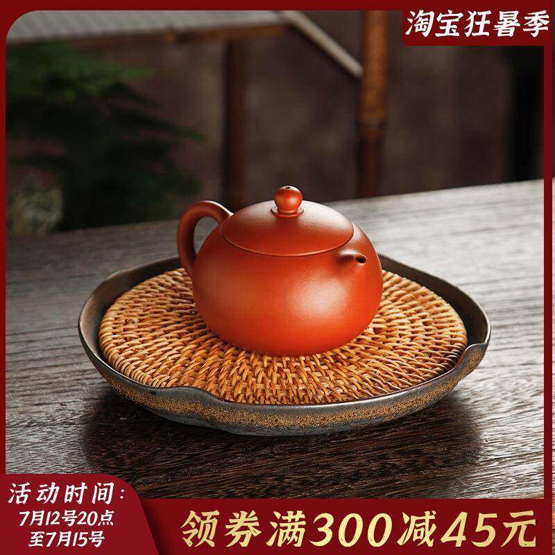 粗陶藤编杯垫壶承干泡台紫砂壶茶壶垫托茶盘托盘储水日式养壶盖碗,智能设备,其他智能设备,淘宝优惠券,粉丝福利购,淘宝优惠卷