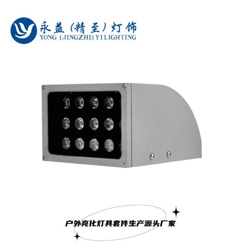 16W30W48W户外防水LED小壁虎单向壁灯外壳套件单头壁灯配件