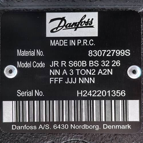 83072799SJRRS60BBS3226NNA3TON2A2NFFFJJJNNN#Danfoss液压泵