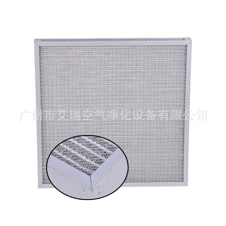 金属网过滤器板式金属波浪网过滤器耐高温油烟机管道可清洗过滤器