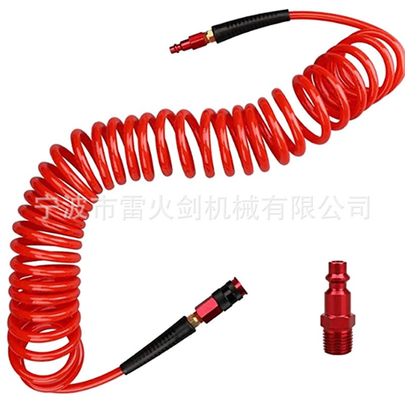 欧式三合一气动接头1/4BSP 空压机充气管 轮胎打气管气压表延长管