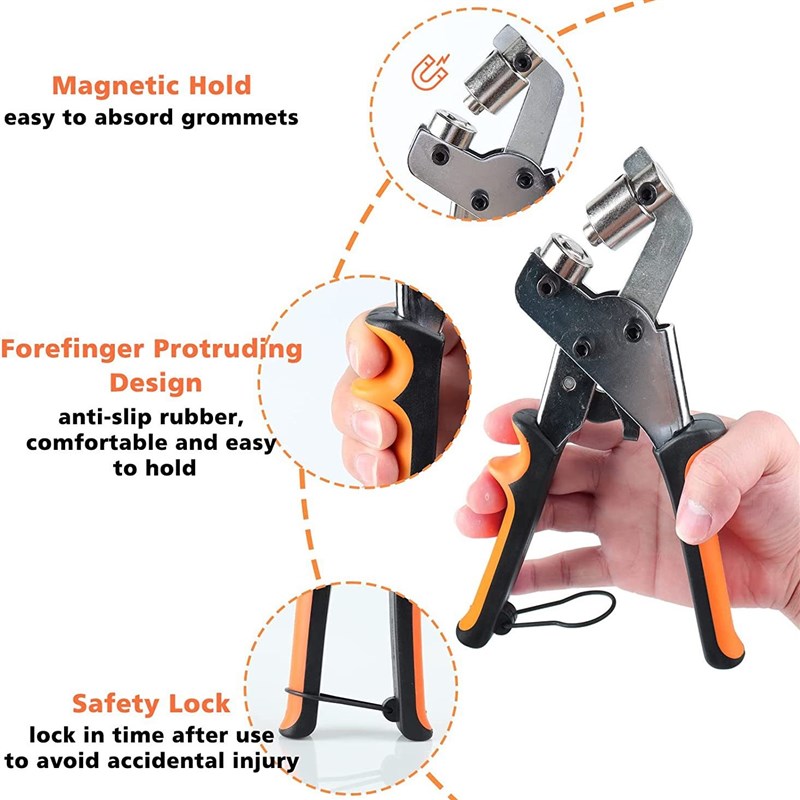 便携式打扣器手动打孔喷绘布10mm气眼X展架打孔钳广告工具扣眼机