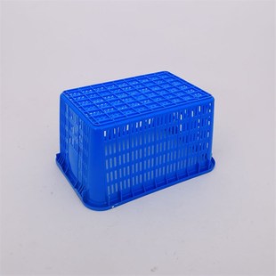 塑料带盖子铁把箩筐 可套式周转箩加厚水果蔬菜箩框长方形铁耳箩