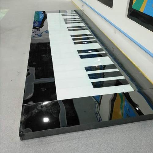 led重力感应钢琴地面感应灯发光音乐脚踩地砖灯网红楼梯台阶广场