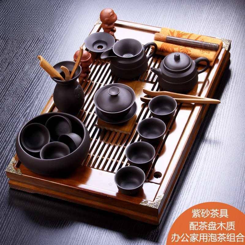 原矿红泥紫砂茶具套装家用功夫泡茶壶海盖碗公道杯品茗茶杯子