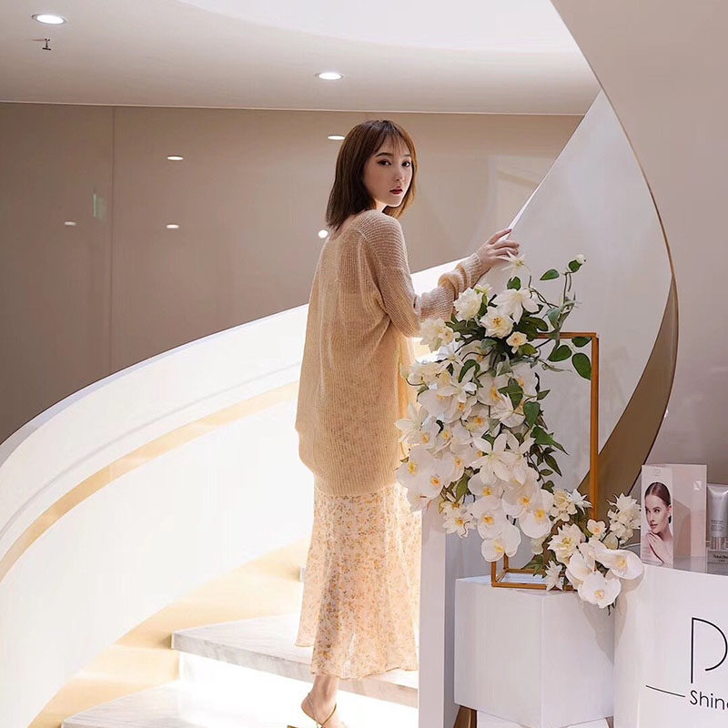 桌花清新摆件白色蝴蝶兰壁挂轻奢花艺客厅装饰花架西式婚礼布置花