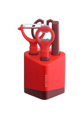 德世朗厨房工具五件套 CG-DZ301-5A 红色