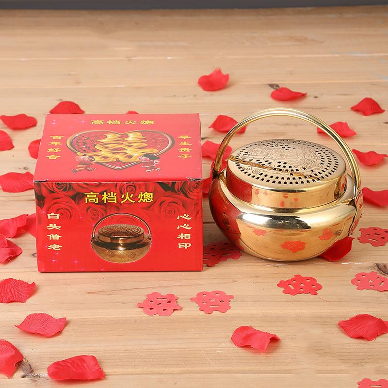 热销高档婚庆用品纯铜火铳旺盆 农村嫁妆结婚用品 节庆婚庆用品