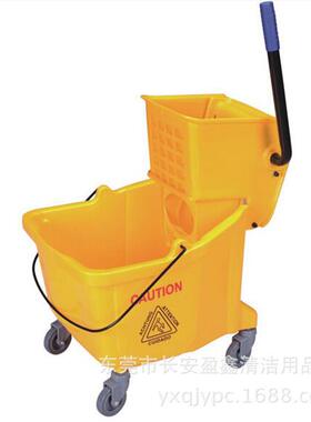 直批白云24L单桶榨水车AF08079挤水车拖把桶拖把榨水桶