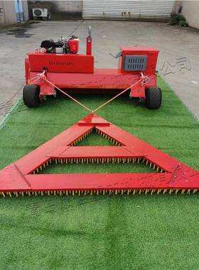 多用途遥控式梳草机人造草坪自动梳理设备柴油电启草地梳丝机