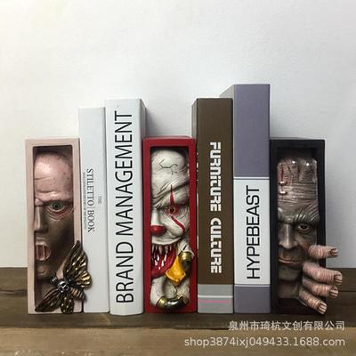 新品Peepingonthebookshelf书架偷窃者书挡工艺品书橱装饰