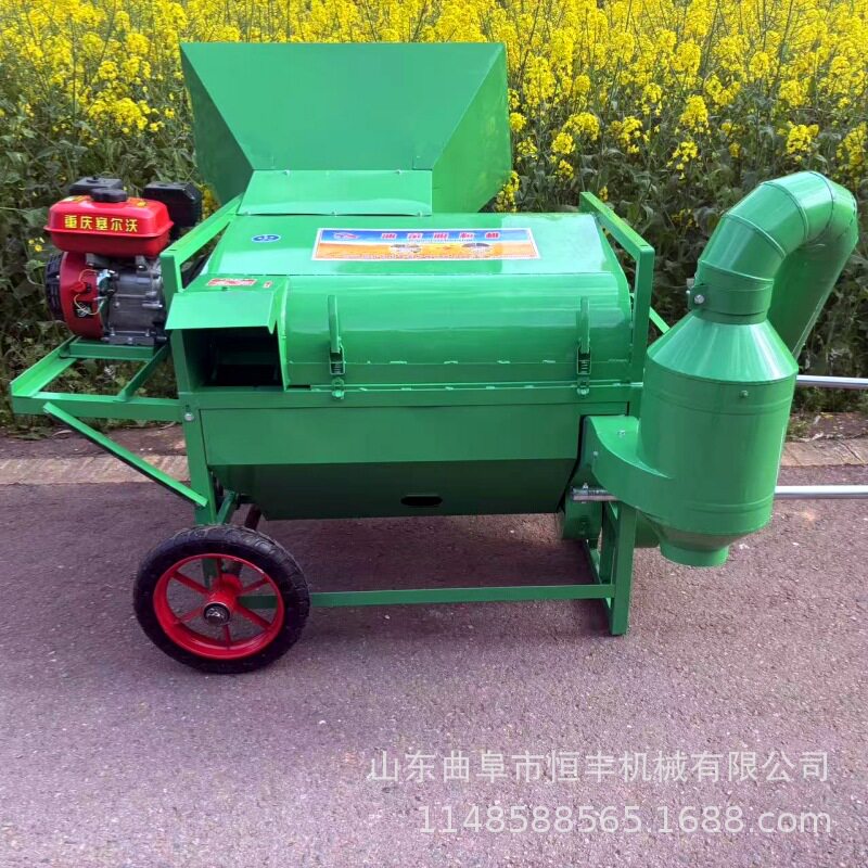 水稻打谷机脱粒机稻谷家用黄豆小型大豆双滚筒小麦油菜籽多功能
