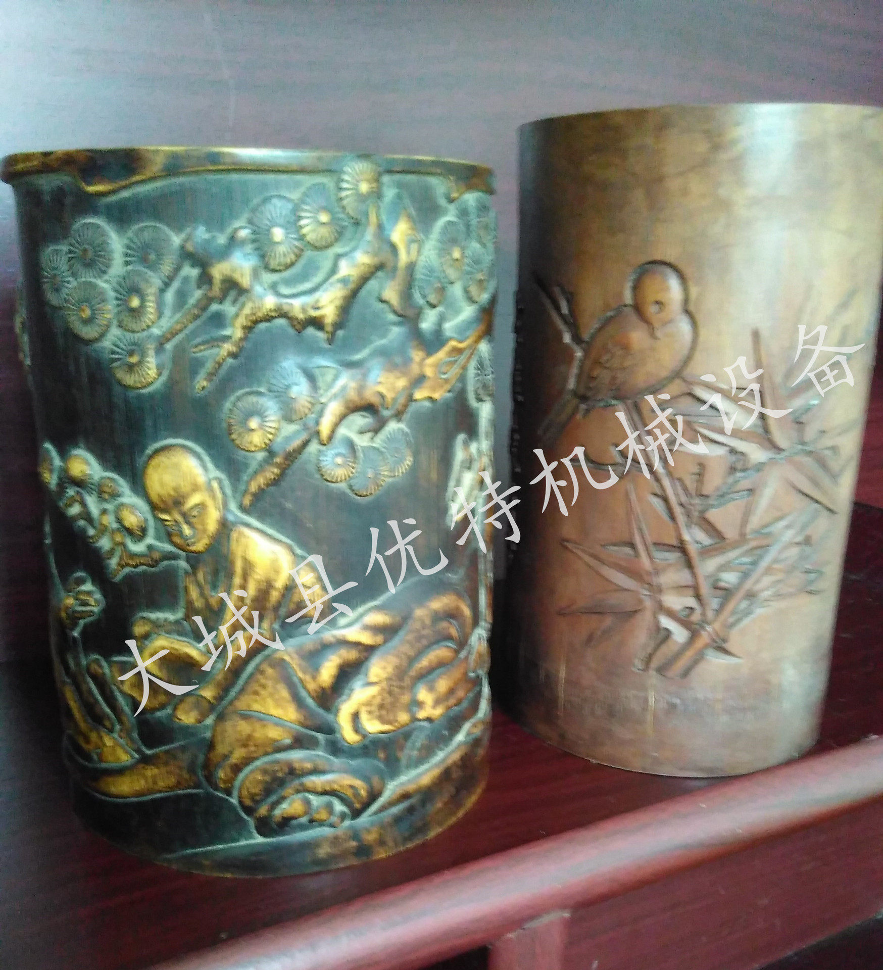 小型竹筒雕刻机 笔筒雕刻机 工艺品花瓶雕刻机 橄榄核雕刻机
