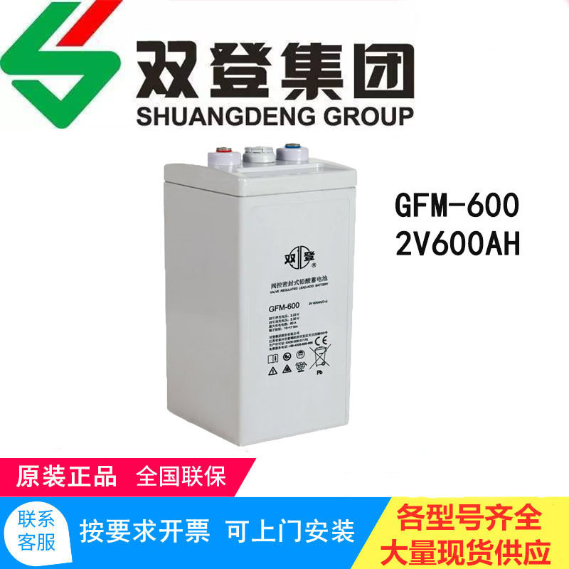 双登蓄电池GFM-6002V600AH/UPS/EPS/直流屏后备电源专用质保三年