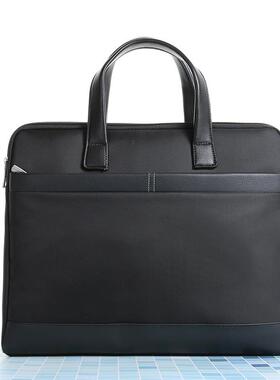 昂特文件袋JS-822手提帆布A4多层大容量拉链商务办公男女士公文包